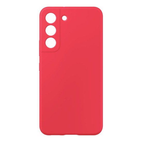 Silicone Case with Camera Shield for Samsung Galaxy S22 Red